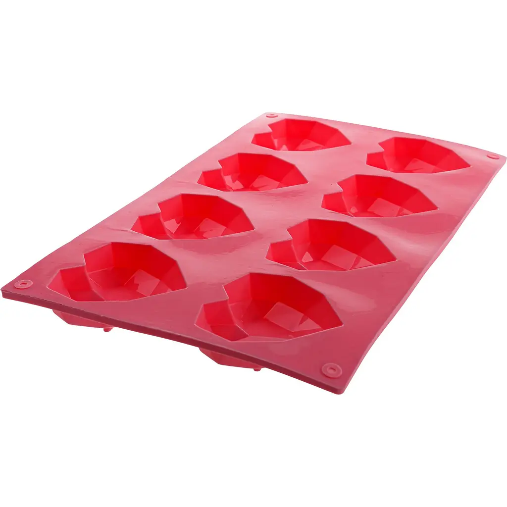 Силіконова форма-планшет для випічки Ekodeo Серце рожева (P89903) - фото 2