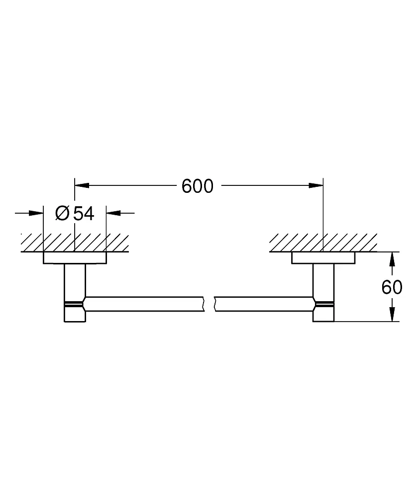 Тримач для рушника Grohe 600 мм QuickFix Start 41178000 Хром - фото 2