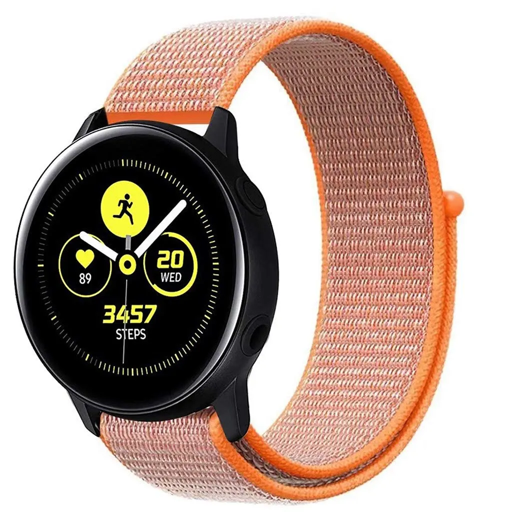 Ремінець BeWatch нейлоновий липучка для Samsung Galaxy Watch Active Помаранчевий (1011307) - фото 2