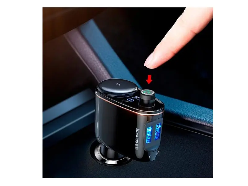 Автомобільний зарядний пристрій з FM-трансмітером BASEUS Locomotive Bluetooth MP3 Vehicle Charger(CCALL-RH01) - фото 6