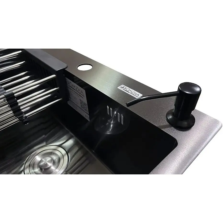 Кухонна мийка Romzha Arta U-550S BL - фото 6