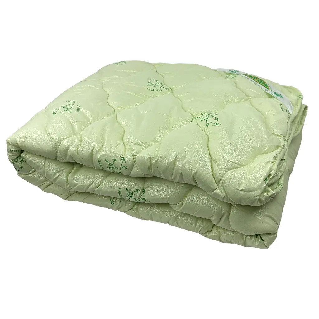 Ковдра полуторна закрита Arda Bamboo 20348 150х210 см салатова - фото 3