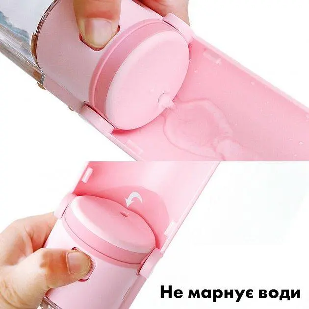 Пляшка для собак Redminut 300 мл поїлка для води портативна в дорогу для вигулу Рожевий - фото 4