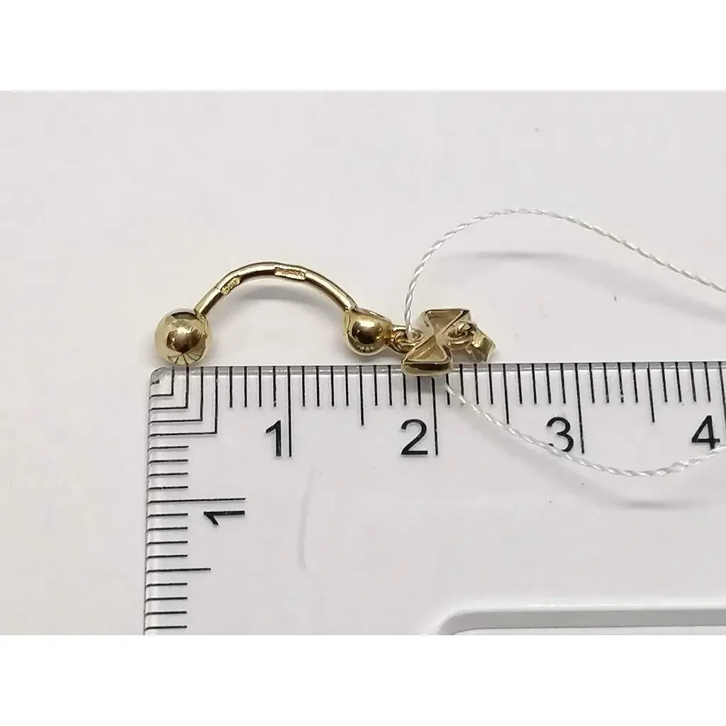 Золотая серьга-пирсинг Империя золота с фианитом. ПС118И - фото 3