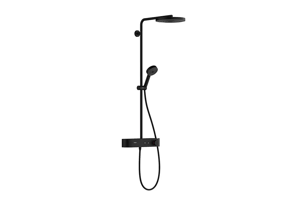 Душова система з термостатом Hansgrohe Pulsify S Showerpipe 260 1jet matt black 24220670