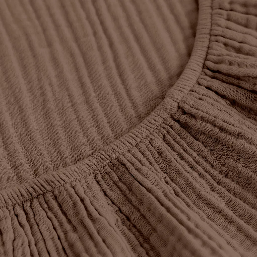 Простирадло на резинці муслін Cosas Caramel 200х200х20 см (013Muslin_Caramel_200x200x20) - фото 4