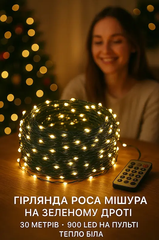 Гірлянда XPRO Кінський хвіст 400 LED 2 м, мідний провід (47717-704_259) - фото 4