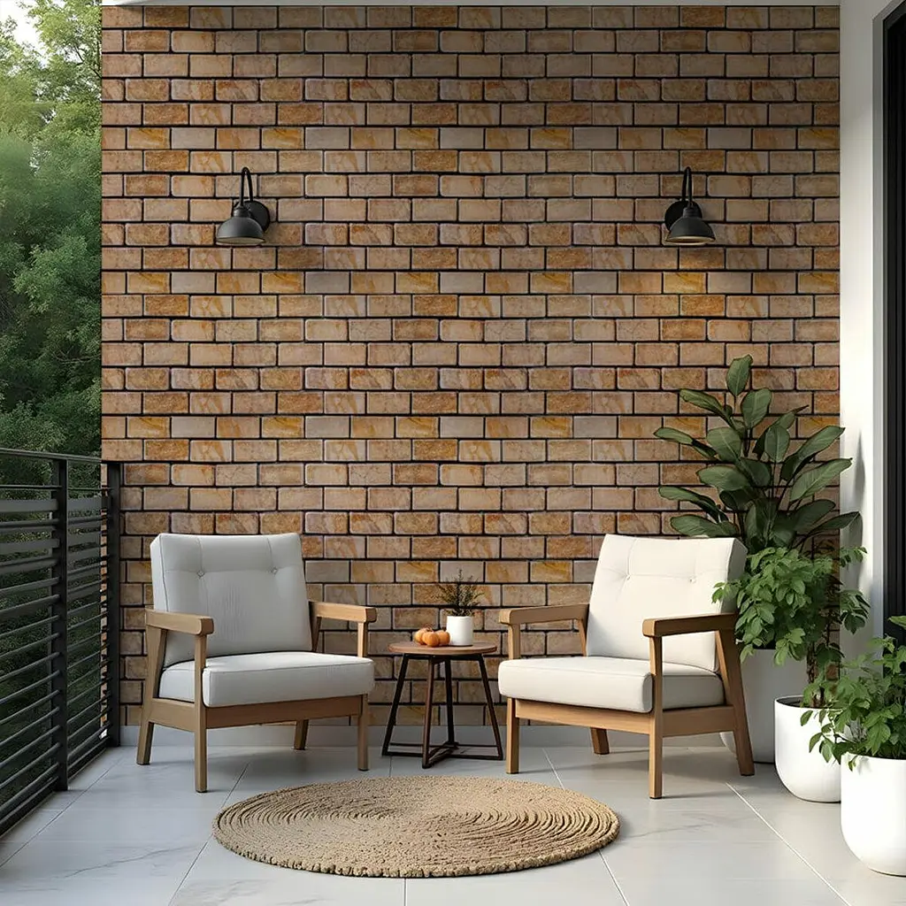 Декоративна панель Sticker Wall ПВХ цегла 960х480х4мм Коричневий мармур SW-00001428 - фото 7