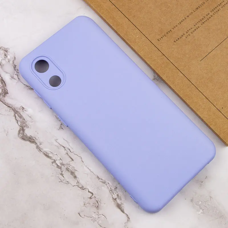 Чохол Silicone Cover Lakshmi Full Camera (A) для Samsung Galaxy A03 Core Бузковий / Dasheen - фото 4