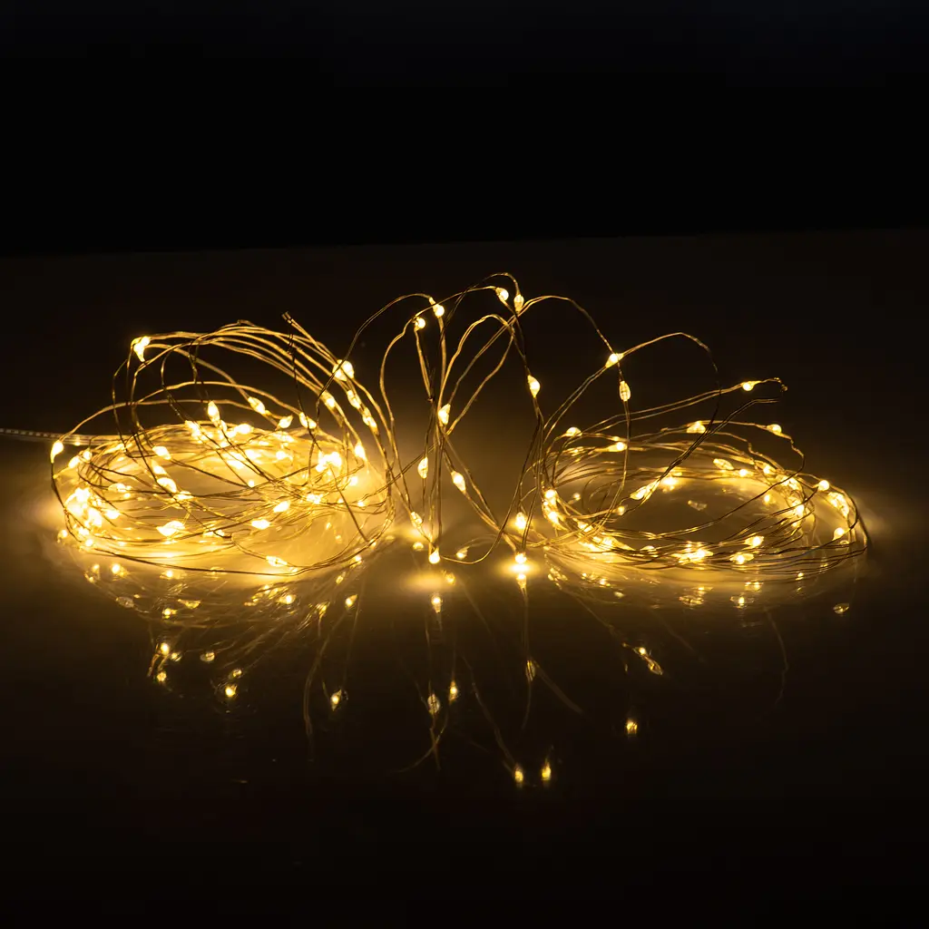 Електрогірлянда Yes! Fun нитка на мідному дроті 100 LED статична 10 м тепло-біла (975035) - фото 4