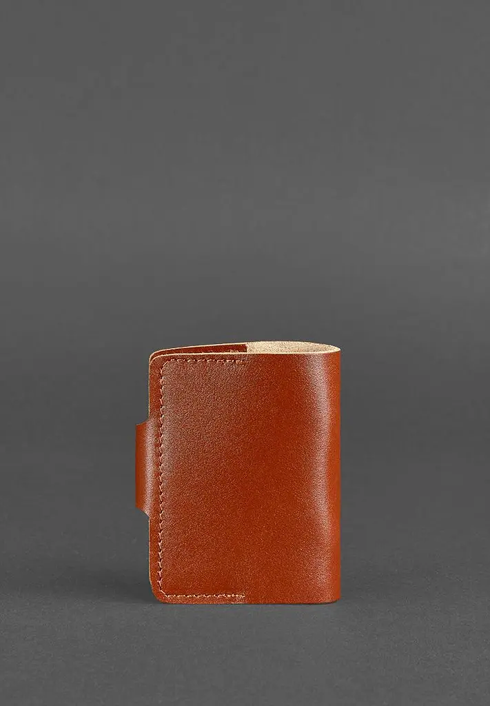 Шкіряний кард-кейс 7.1 (Книжечка) світло-коричневий - фото 5