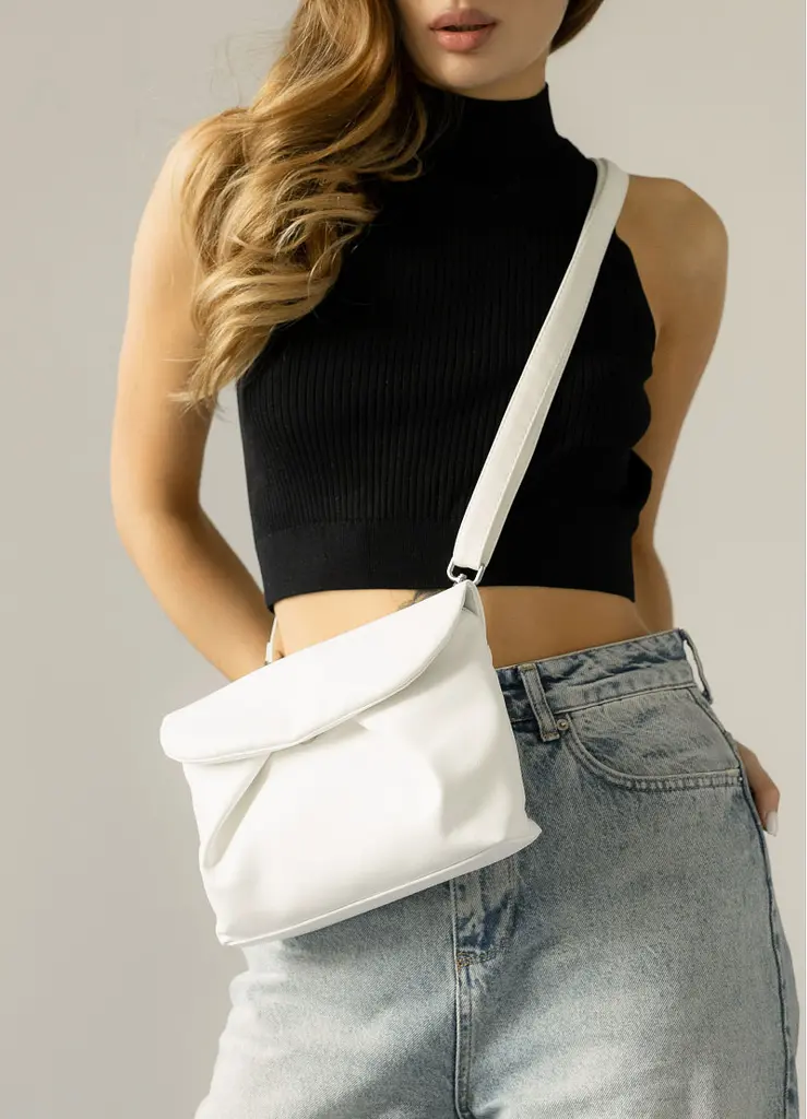 Жіноча сумка через плече Sambag Rose біла 23 х 17 х 4.5 см (94200008) - фото 6
