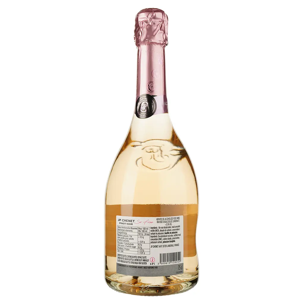 Вино игристое безалкогольное J.P. Chenet Pino Noir Sparkling розовое полусладкое 0.75 л - фото 2