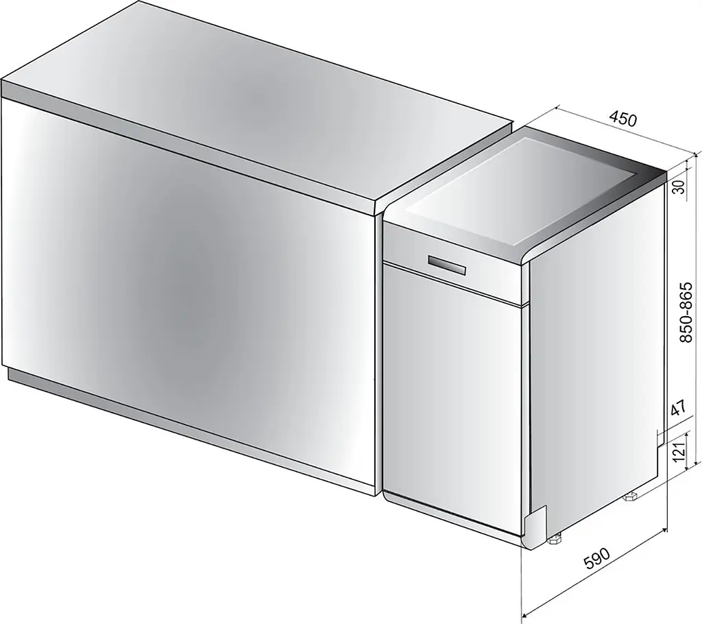 Посудомийна машина Whirlpool WSFO3O23PF (6715349) - фото 3