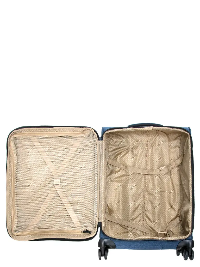 Валіза середня М тканинна Airtex 6659 66x44x59см 85л Синій - фото 11