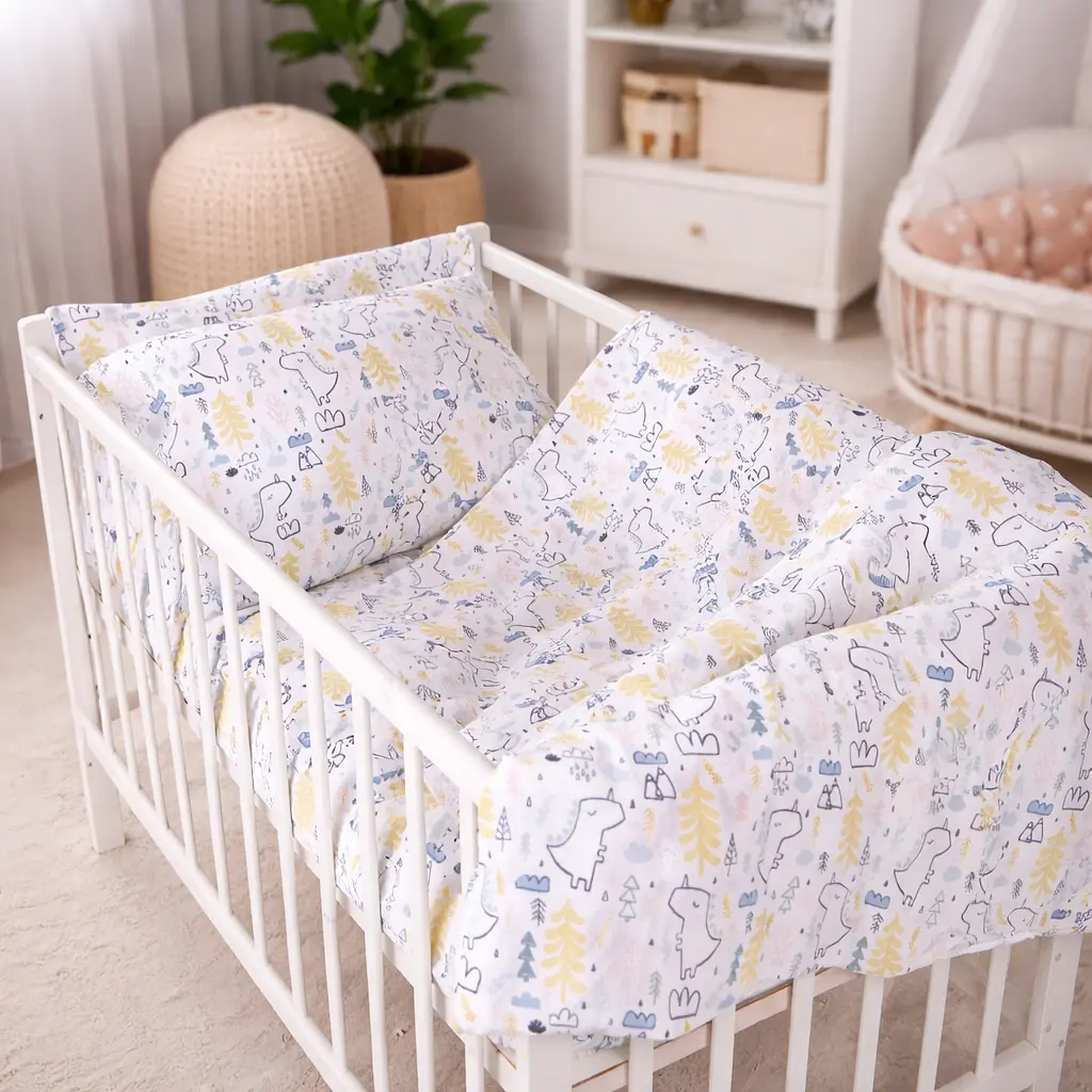 Дитяча постільна білизна MIRSON LITTLE KIDS фланель Dino 110х160см (2200012800843) - фото 3