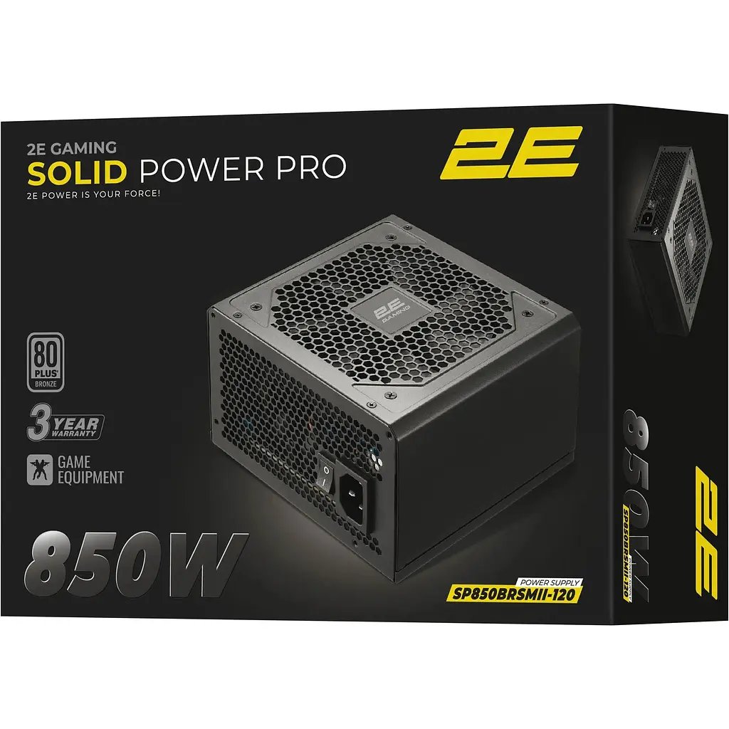 Блок питания 2E Gaming Solid Power Pro 850W (2E-SP850BRSMII-120) [140621] - фото 5