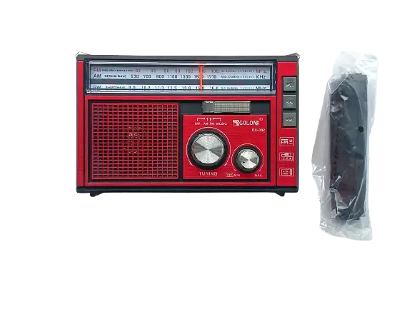 Радіоприймач на акумуляторі Golon RX-382 FM/AM/SW з ліхтарем LED Червоний (1756375729) - фото 3