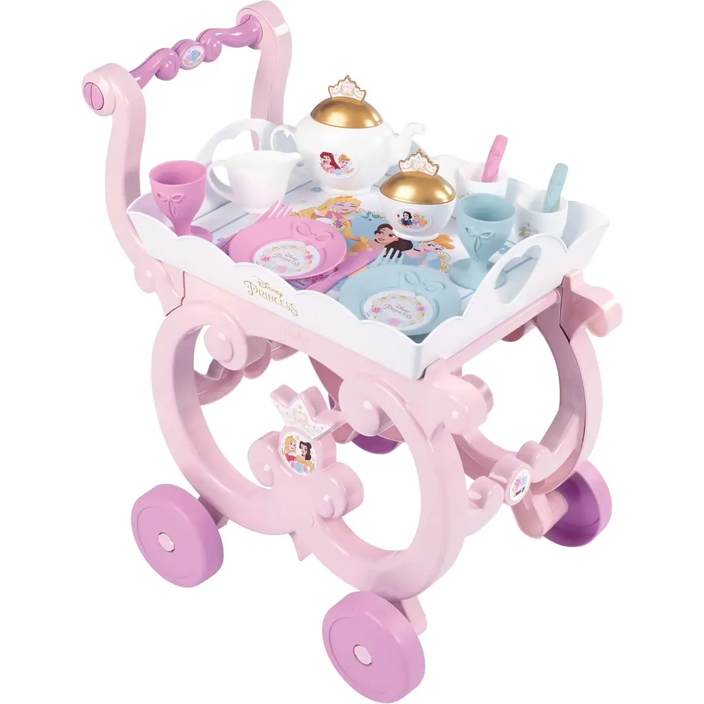 Возик Smoby Toys Дісней. Принцеси зі знімною тацею з сервізом 44х31х47.5 см (312502)
