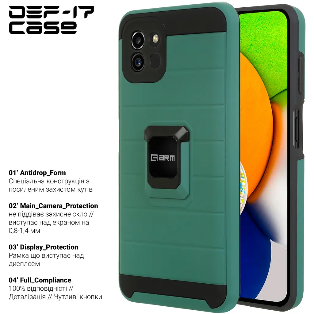 Чохол Armorstandart DEF17 Case для Samsung A03 [A035] Military Green [ARM61351] [76689] - фото 2