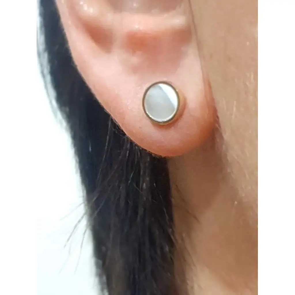 Золоті сережки Платон з перламутром. 2С196/68Б - фото 2