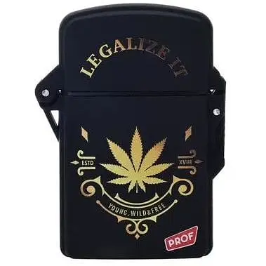 Запальничка Prof Turbo Wild&Free Malibu Black and Gold - фото 2