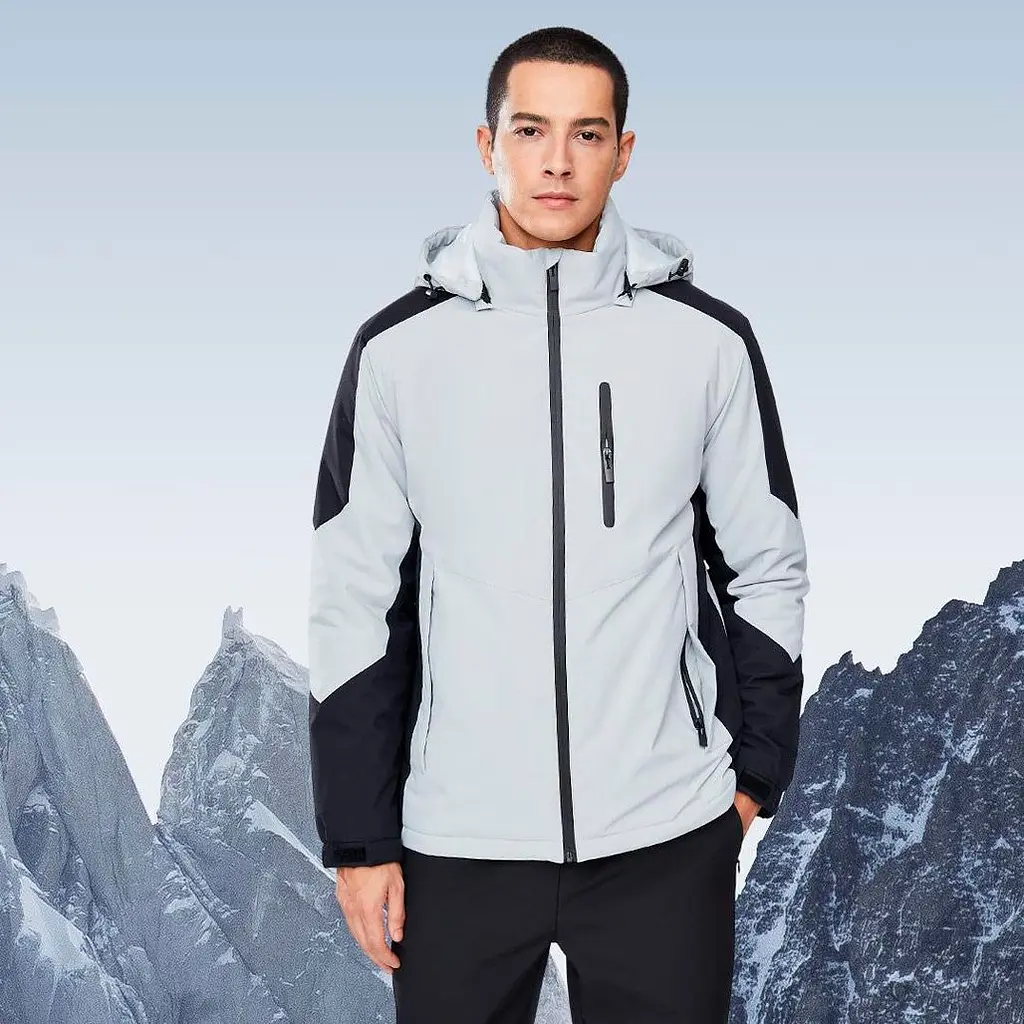 Термокуртка Ninetygo 3M Waterproof/warm Light Gray/Black L (6941413230841) [120954] - фото 2