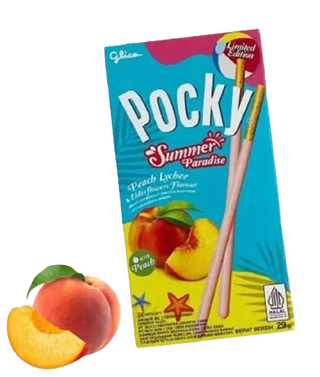 Японські палички Pocky Summer Paradise зі смаком персика лічі та бузини 29г - фото 4