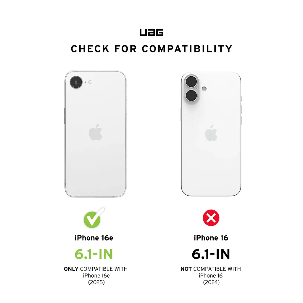 Чохол UAG для iPhone 16E (4th Gen, 2025), Essential Armor MagSafe, Black teh0019535 - фото 7