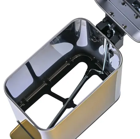Відро для сміття Mixxus Premium Quadro-TC0105 Brushed Gold з плавним закриттям, прямокутне 5 л золотий (MI8394) - фото 6