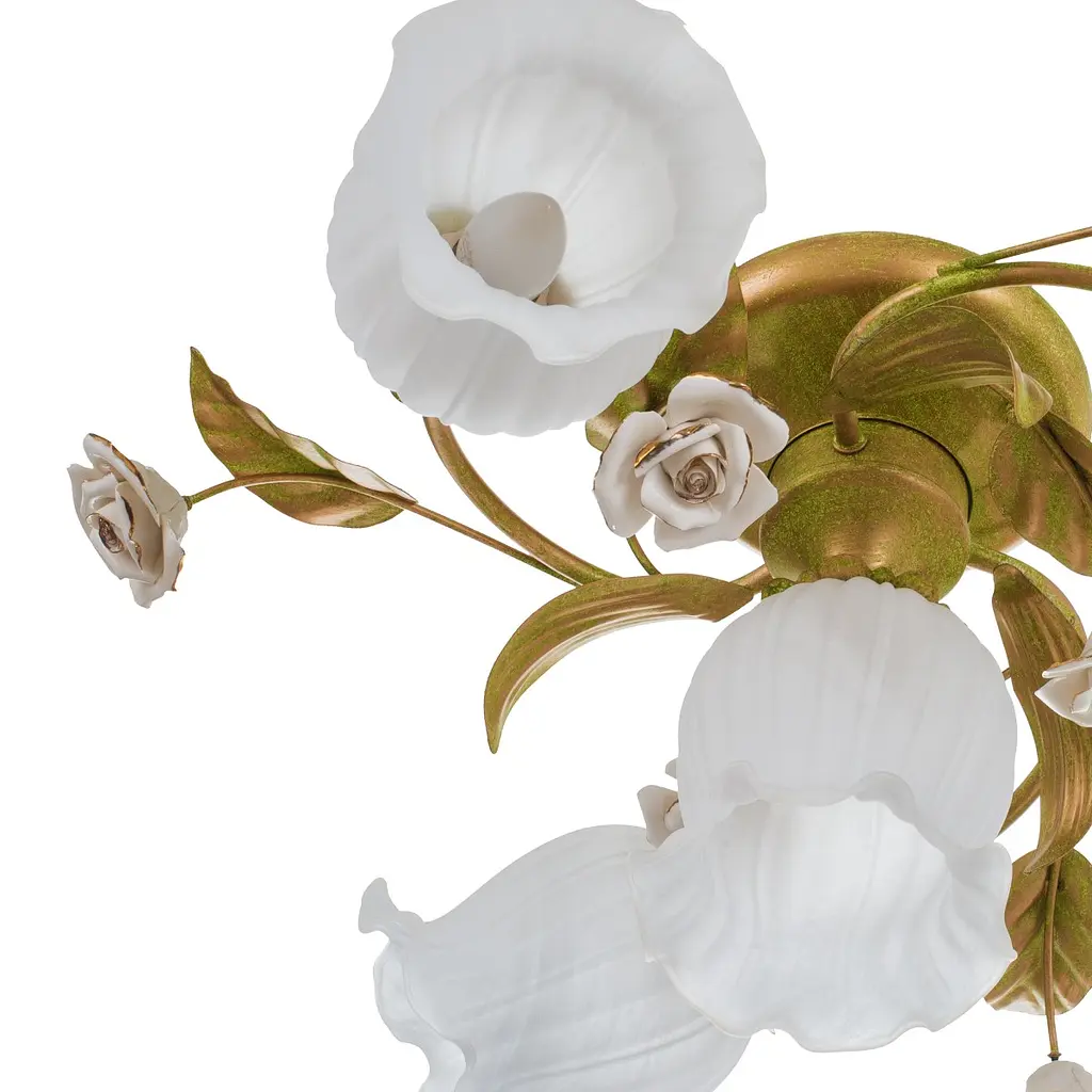 Люстра потолочная Brille флористика E27 60W GR (BKL-522S/4) - фото 2