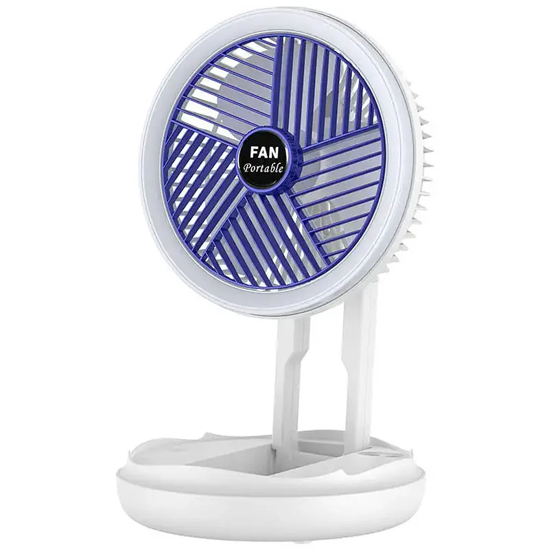 Настільний складаний вентилятор Folding Fan 2in1 with Night Light White Epik teh0029510 - фото 2
