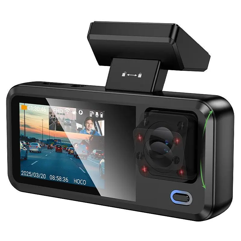 Відеореєстратор Hoco DV15 2-inch display driving recorder Чорний - фото 3