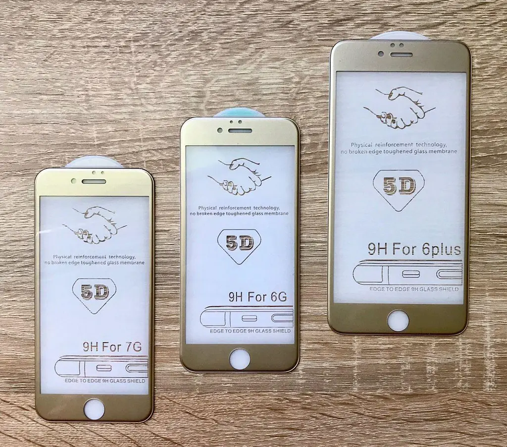 Захисне скло 3D iPhone 6 6s бронь екрана дисплея Rinco rose gold - фото 5
