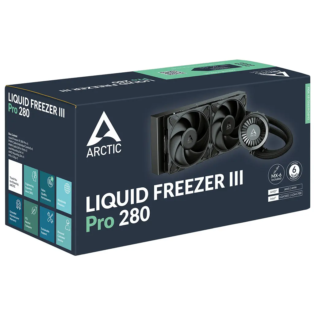 Система водяного охолодження Arctic Liquid Freezer III Pro 280 Black (ACFRE00179A) - фото 6