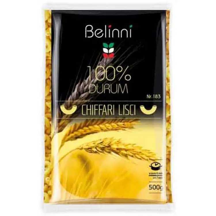 Вироби макаронні Belini 500г Ріжки особливі трубчасті. ТМ Belinni