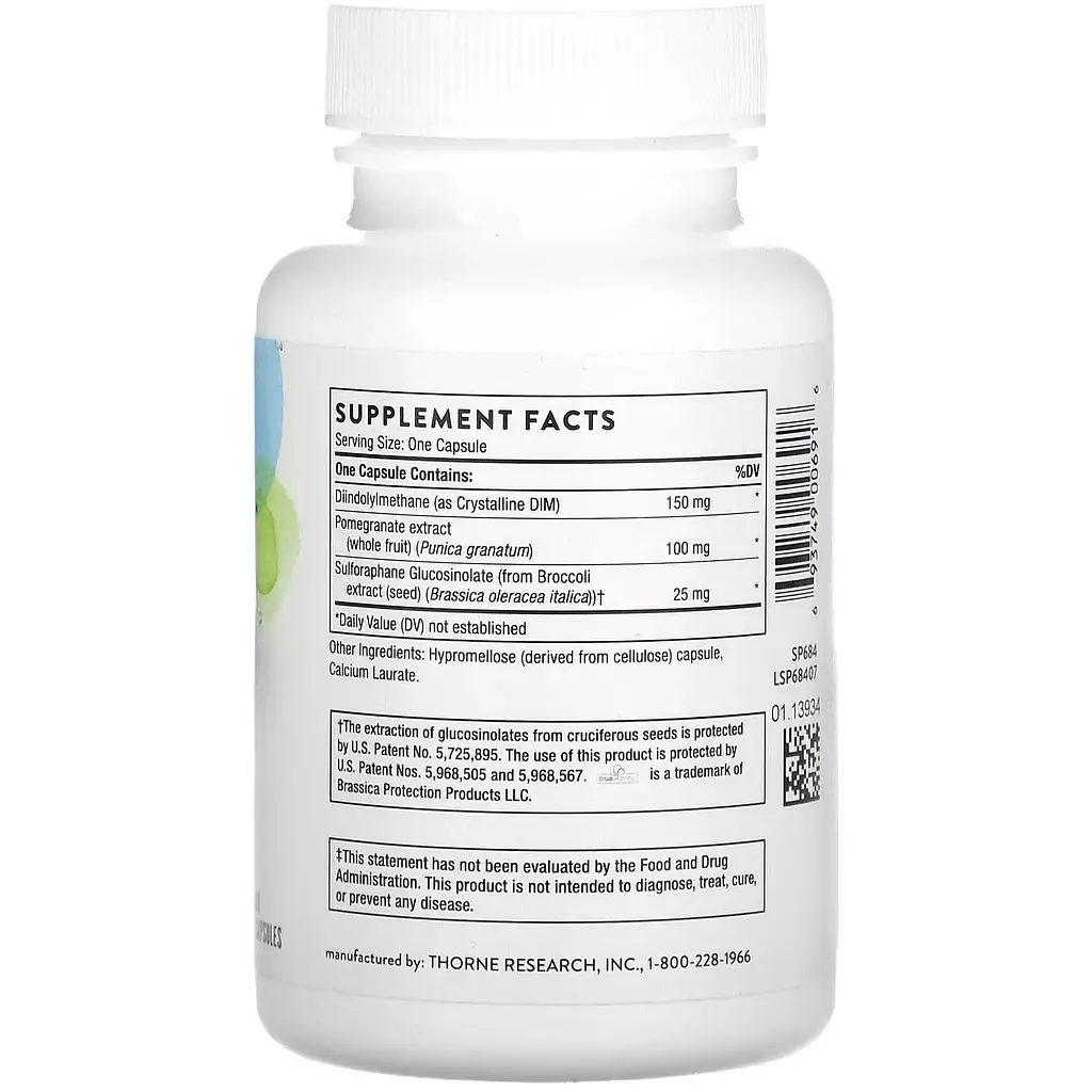 Дііндолілметан Thorne Hormone Advantage з екстрактом граната та броколі 60 капсул - фото 2
