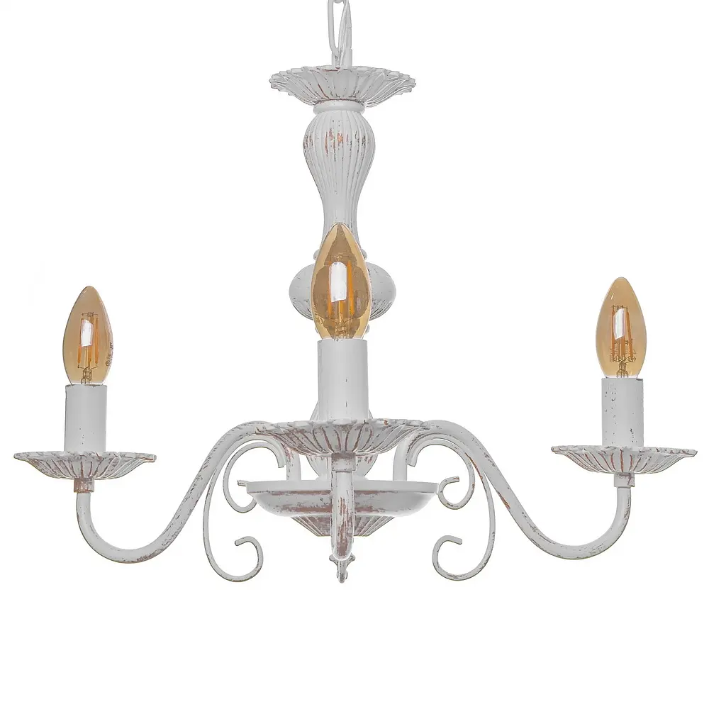 Люстра подвесная Brille свеча E14 40W WH (BKL-666S/3) - фото 4