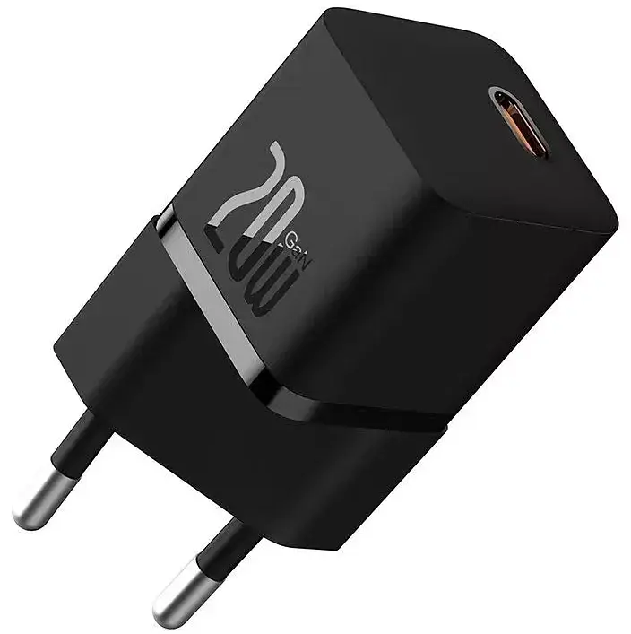 Мережевий зарядний пристрій Baseus GaN5 Fast Charger (Xiaomini) Type-C 20W + Cable Type-C to Type-C P10110900113-00 Black - фото 6