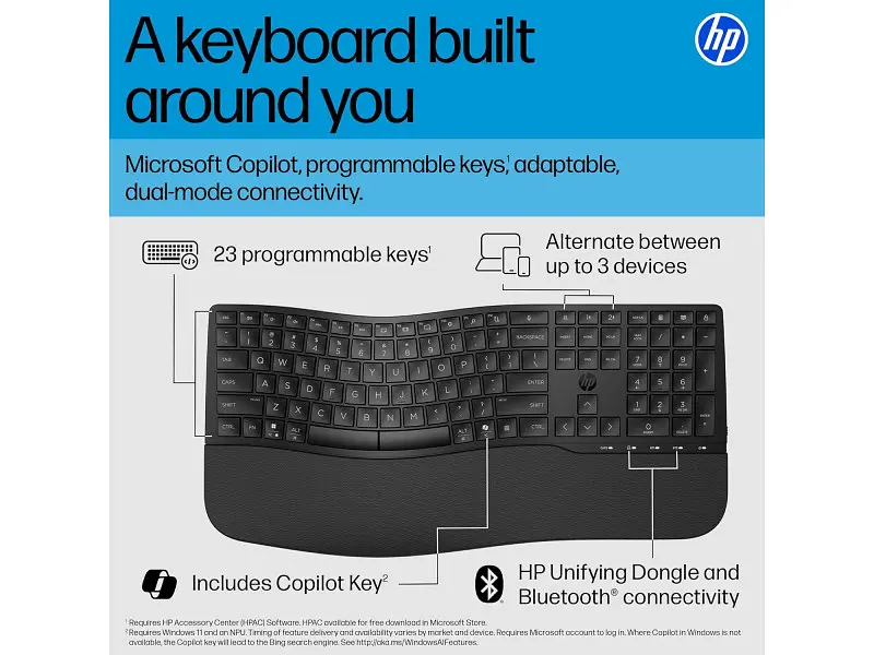 Клавіатура HP 680 Comfort Dual-Mode (8T6L8AA) - фото 2