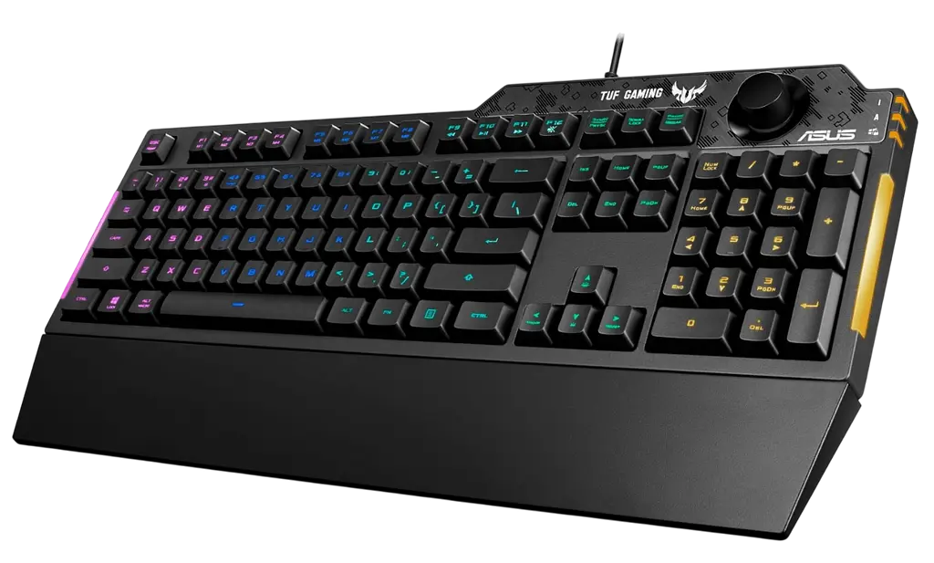 Клавіатура Asus TUF Gaming K1 USB UKR RGB Black (90MP01X0-BKMA00) - фото 2