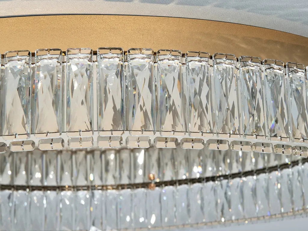 Стельова LED люстра Diasha 587/800G 100W до 22 м2 колір золото - фото 6