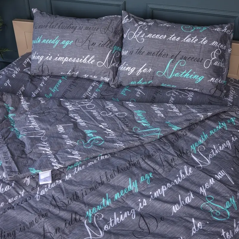 Літній постільний комплект MirSon №2921 Сolor Fun Line Tulio Modal 172х205 см сірий (2200010958768) - фото 4