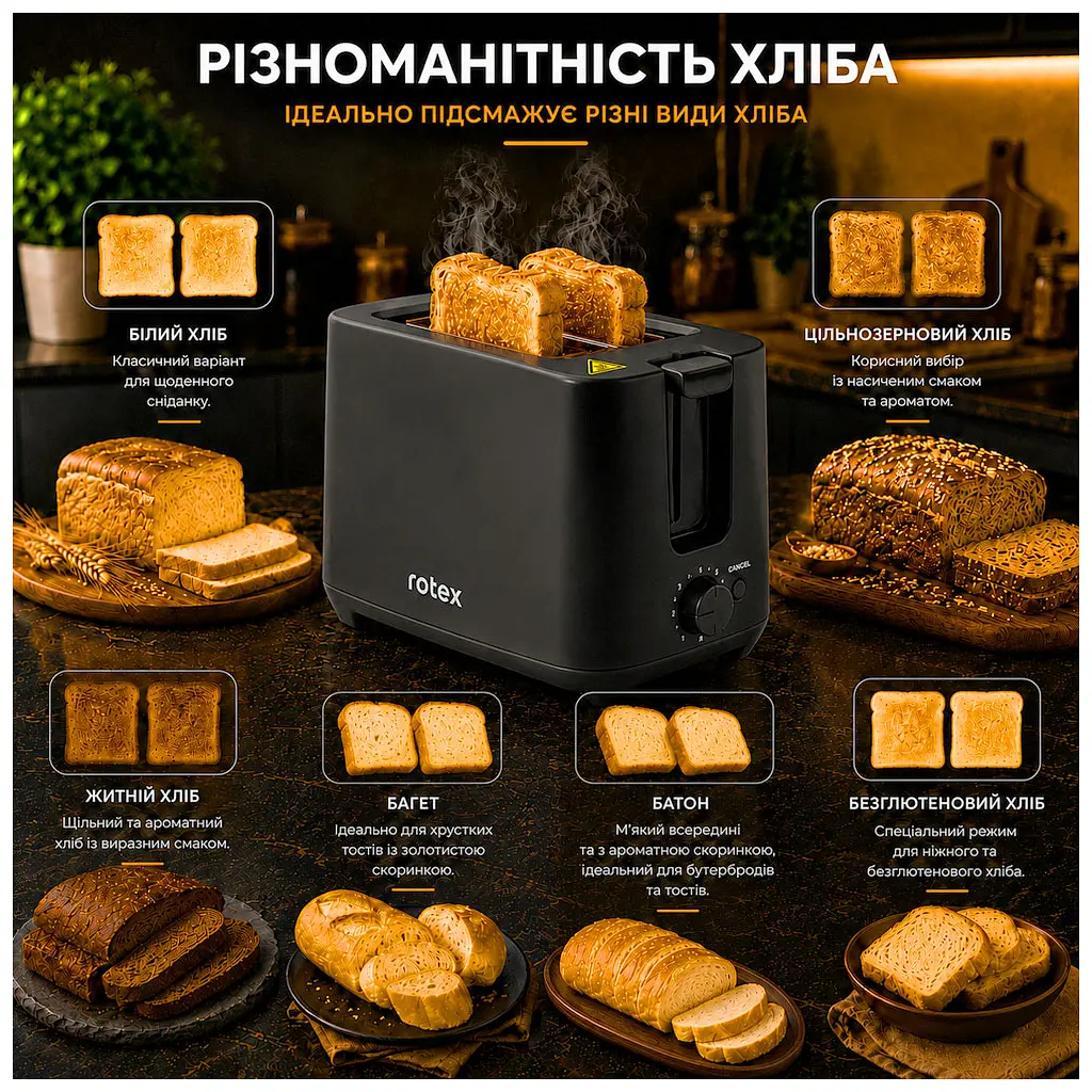 Тостер Rotex RTM121-B - фото 4