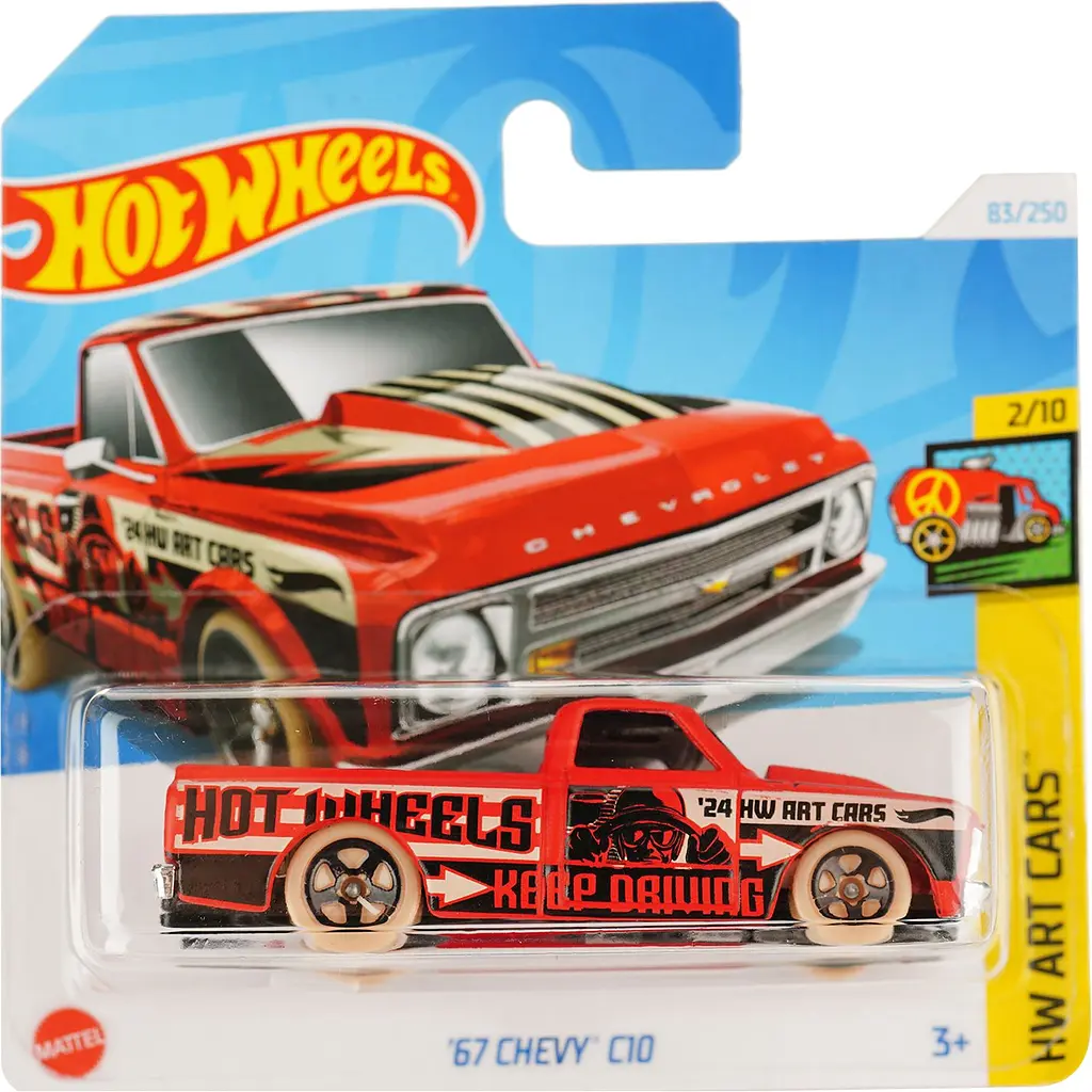 Набор: Базовая машинка Hot Wheels HW Art Cars 67 Chevy C10 красная (5785) + Базовая машинка Hot Wheels HW Dirt Dune Daddy зеленая (5785) - фото 2