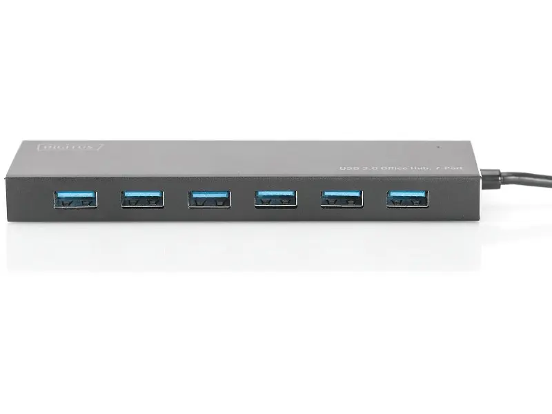 Мультипортовий адаптер Digitus Hub 7-port USB 3.0 SuperSpeed, Power Supply, Aluminum (DA-70241-1) - фото 2
