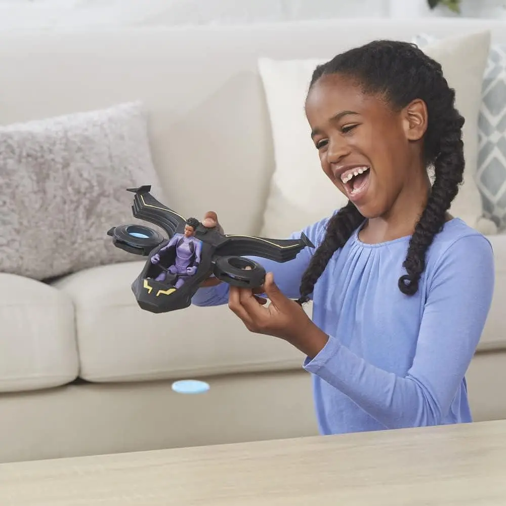 Ігровий набір Чорна Пантера з літаком Hasbro Marvel Black Panther Wakanda Forever and Vibranium Blast Sunbird фігурка 15 см (SKU-237) - фото 5