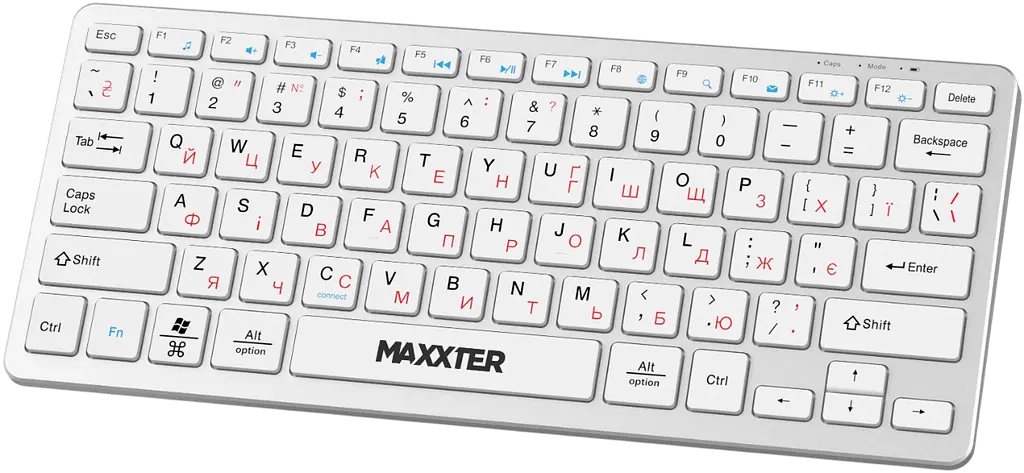 Клавіатура бездротова Maxxter KBW-C01S-UA Silver - фото 2