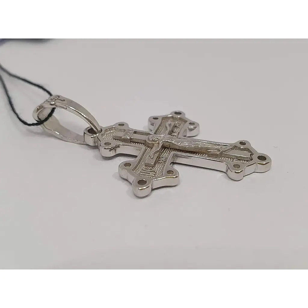 Срібний хрест Харківська ювелірна фабрика Розп'яття Христа. 3525-РПЛ - фото 2