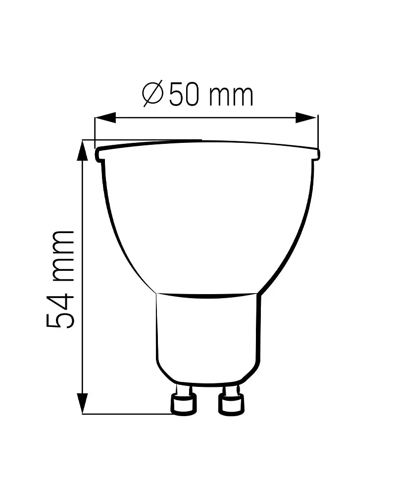 Світлодіодна лампочка Goldlux 328281 GU10 4.5W 4000K 450Lm IP20 Чорна - фото 2